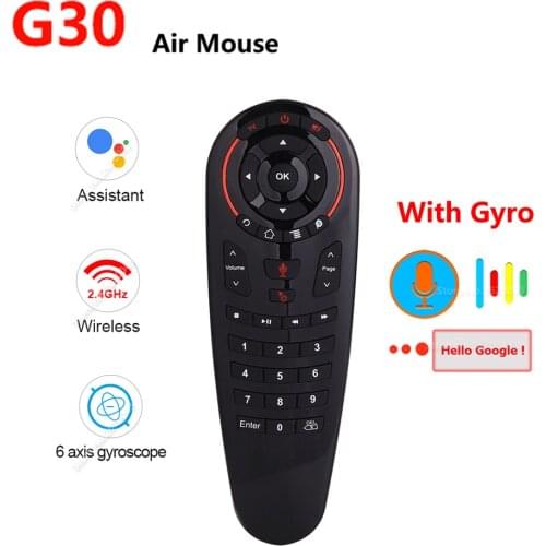 G30 Voice Remote Control 2.4G Wireless Air Mouse Microphone Gyroscope Mini Keyboard IR Learning For X96 H96 HK1 TV Box G10 G20