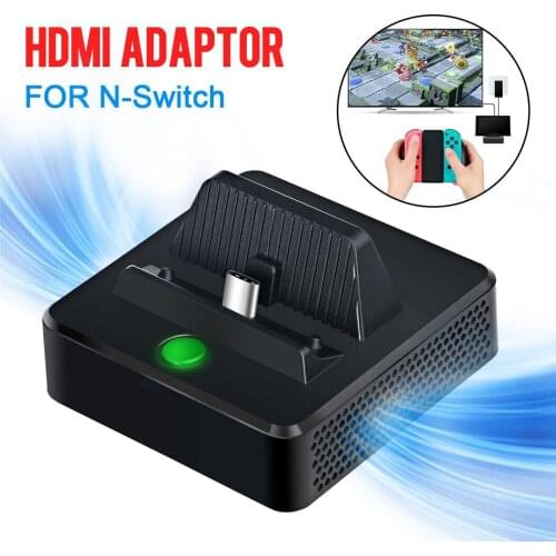 Portable Type-C HDMI Adapter for Nintend Switch HDMI Video Converter Dock USB 3.0 Port Compact Replacement Charging Stand Dock