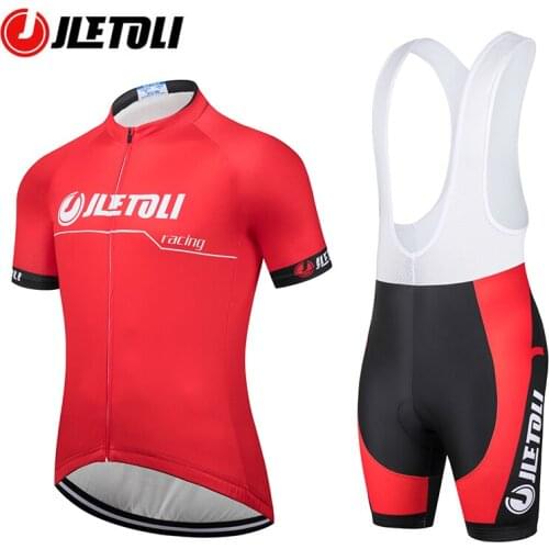 JLETOLI Breathable Cycling Set Bike Jersey Quick Dry Bicycle Short Sleeve Kits Anti-slip Shockproof Sports Clothes for Women