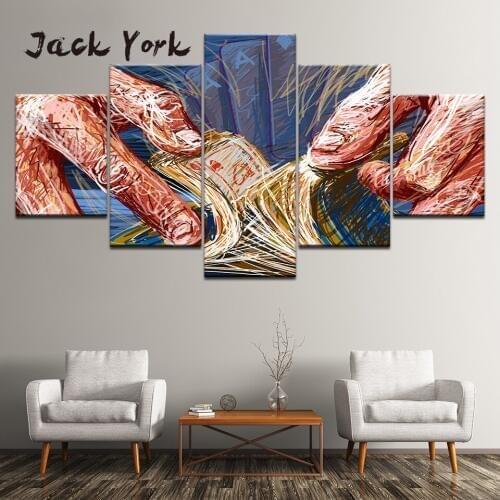 Canvas Painting modern abstract art Playing cards 5 Pieces Wall Art Painting Modular Wallpapers Poster Print Home Decor