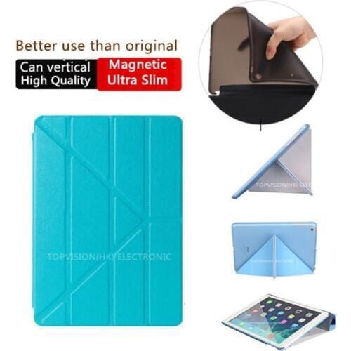 Nice hard & flexible tpu silicone soft back leather smart case for apple ipad pro 9.7 cover case slim magnetic thin = 360 rotate
