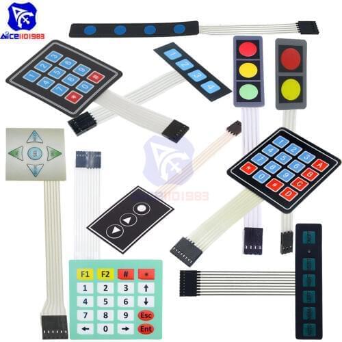 Diymore 2/3/4/6 Key Button Membrane Switch / 3*4 4*4 Matrix Array Keyboard / 1*6 Keypad Control Panel for Arduino