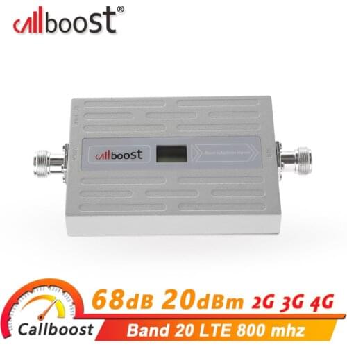 Callboost mobile cellular signal amplifier 4g lte 800 mhz repeater signal booster band 20 repeater internet 20dBm output power