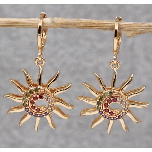 Fashion Bohemian Statement Gold Earrings for Womens earrings Gold dangle Drop Earring Jewelry Accessories for Party Wedding