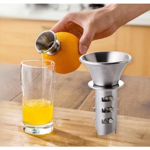 New Stainless Steel Lemon Juice Hand Drill 2020 New Kitchen Fruit Tools Lemon Juicer Orange Juicer Stainless Steel Manual Drill