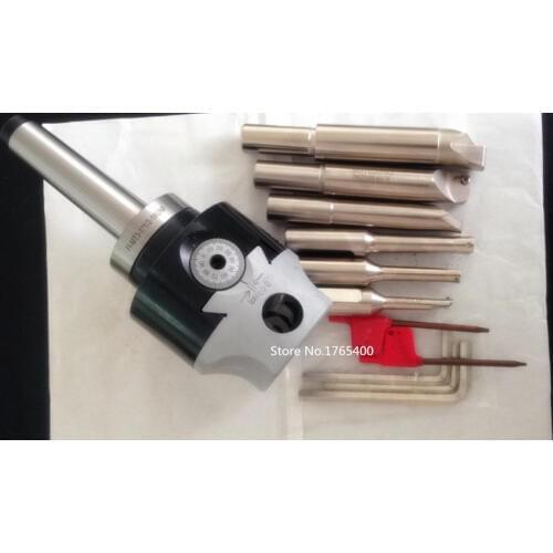New MT3 M12 & F1 -18 75mm boring head and shank 18mm 6pcs boring bar and 10pcs carbide inserts