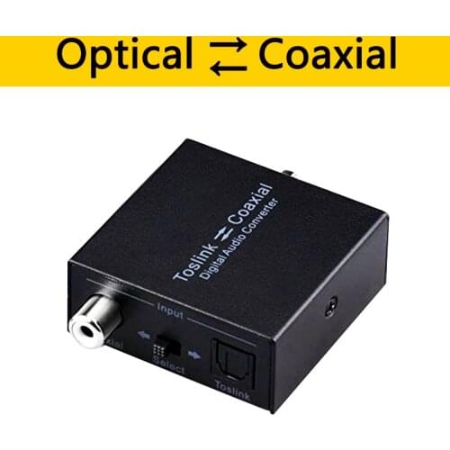 Optical to Coax Audio Converter SPDIF Toslink to Coaxial and Coaxial to Optical Bi-Directional Swtich Digital Splitter Adapter