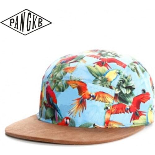 PANGKB Brand Summer sun hats PARADISE 5 PANEL CAP Parrot adult outdoor casual baseball cap sports snapback hat for men women