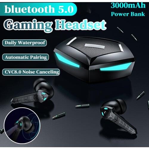 Professional TWS bluetooth Gaming Earbuds Low Latency Mini Stereo True Wireless Earphones In ear for Sports 3000mAh Charging Box