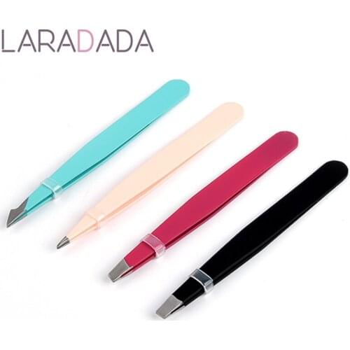 4Pcs/Set Eyebrow Tweezer Professional Stainless Steel Eyebrow Face Nose Hair Clip Remover Tool Beauty Slanted Puller Makeup Tool