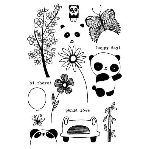 Panda Transparent Clear Silicone Stamp/Seal for DIY scrapbooking/photo album Decorative clear stamp A326