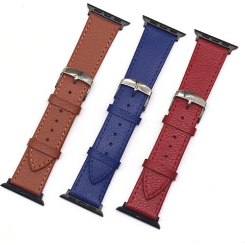 Correa for iwatch se apple watch 4 5 6 band 44mm 40mm soft Leather strap for apple watch se bands women men Replacement bracelet