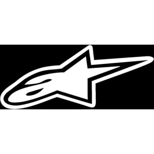 18x7.6cm Pentagram Reflective Car Stickers Car Pull Flower Alpine Reflective Car Stickers Glue Sticker Car Body Oem Window PVC