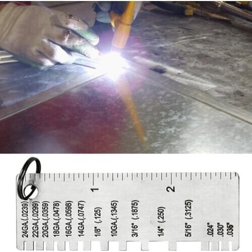 Stainless Steel Thickness Gauge Weld Inspection Ruler Welding Seam Gauge Caliper Metal Sheet Measuring Tools