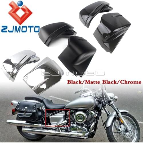1Pair Motorcycle Battery Fairing Cover For Yamaha V-Star DragStar 650 XVS650 XVS650A Custom Classic Side Pannel Protection Cover