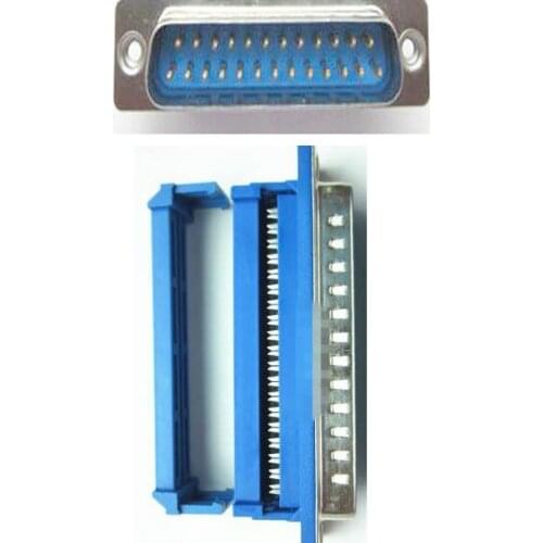 10pcs Male DB25 25 pin D-SUB DB-25 Parallel Port IDC Flat Ribbon Cable Terminal Connector Adapter