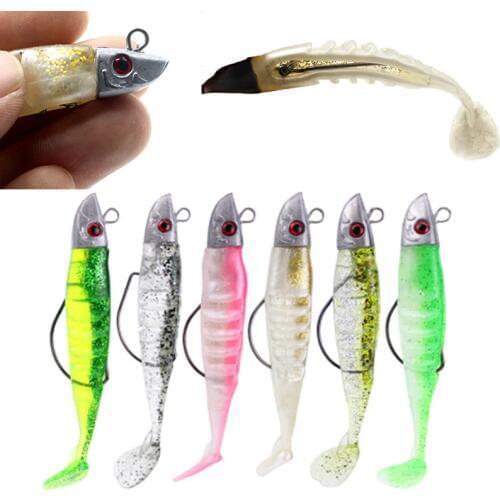 13cm 26g Glow Soft Lure Wobblers Artificial Bait Silicone Fishing Lure Sea Bass Carp Big Fishing Lead Lures Tackle L48
