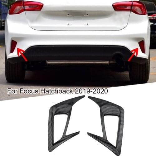 2Pcs Rear Fog Light Lamp Frame Cover Trim for Ford Focus Hatchback MK4 2019-2020