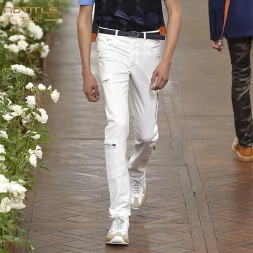 27-46 2020 New mens clothing Hair Stylist GD Original Fashion Individual slim Multi zipper design pants plus size costumes