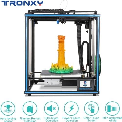 2020 Tronxy Upgraded X5SA 24V Full Metal Frame Aluminum Alloy Hot Bed 3D Printer CoreXY DIY Kit with Automatic Leveling Function