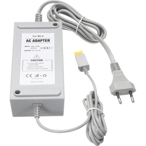 DC 15V/5A Power Adapter for Nintendo Wii U Console Games Replace Charger Cable Accessories 75W EU Plug Power Adapter Supply