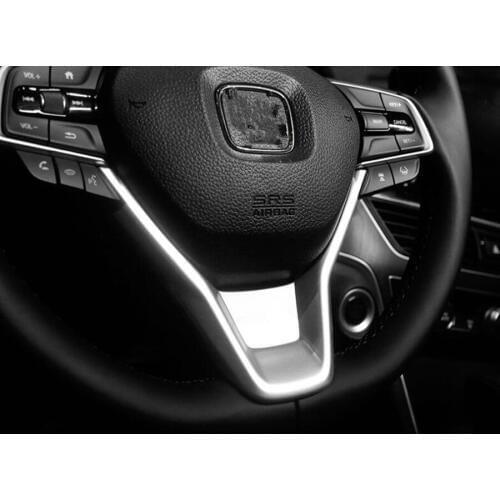 Car Interior Steering Wheel U Shape Cover Trim Bezel Strip Styling For Honda Accord 10th 2018 ABS Accessories