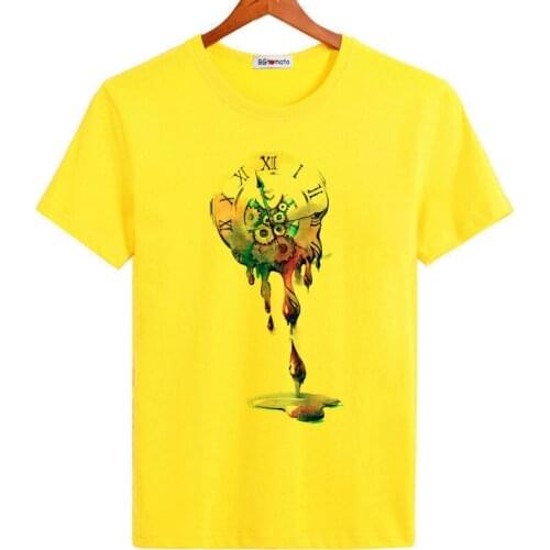 BGtomato Creative clock ART shirts men original brand summer basic clothes popular design cool T-shirts Hot sale clothes