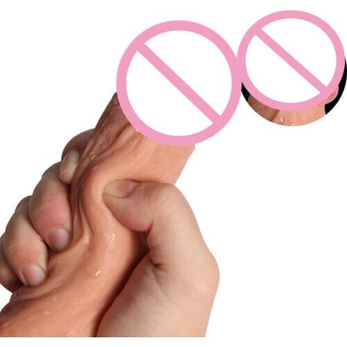 Realistic Dildo Big Dildos with Strong Suction Cup for Hand-Free Play Vagina G-spot Anal Simulate Brown Adult Sex Toy for Women