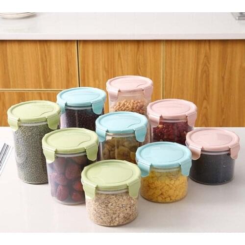 Tea Bean Grain Fresh Keep Box Spice Food Grain Plastic Storage Box For Kitchen Fridge Container