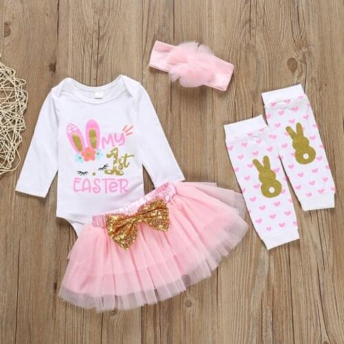 Newborn Baby Costumes Easter Dress Baby Girl Geschenk Set Infant Romper Tutu Dress Newborn Baby Girl Clothes Set Infant Clothing