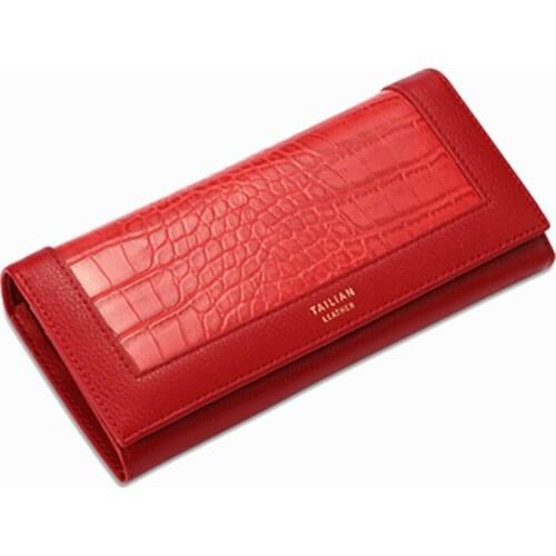 New Fashion Crocodile Pattern Purses Women Long Wallet Coin Wallet Large Capacity Multifunctional Purses Clutch Wallet