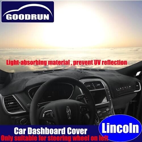 Car Dashboard Pad for Lincoln MKC Prevent UV Reflection From Sun High Quality Flannel Silicone Non-slip Bottom Mat