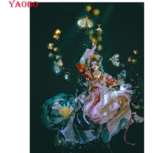 Yaobo Full Square Diamond Embroidery Classical beauty butterfly 5D Diamond Painting Rhinestone Pictures Diamond Mosaic Drop Ship
