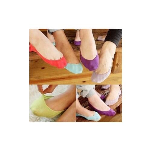 Summer comfortable cotton bamboo fiber girl womens socks ankle low female invisible color girl boy hosier 2pair=4pcs WS41