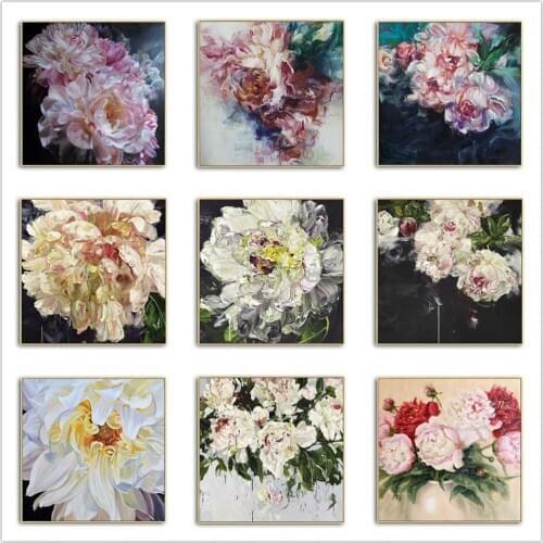 LUOVIZEM DIY 5D Diamond Oil Painting Full Square/Round Drill Peony Flower Mosaic Embroidery Cross Stitch Home Decor Picture