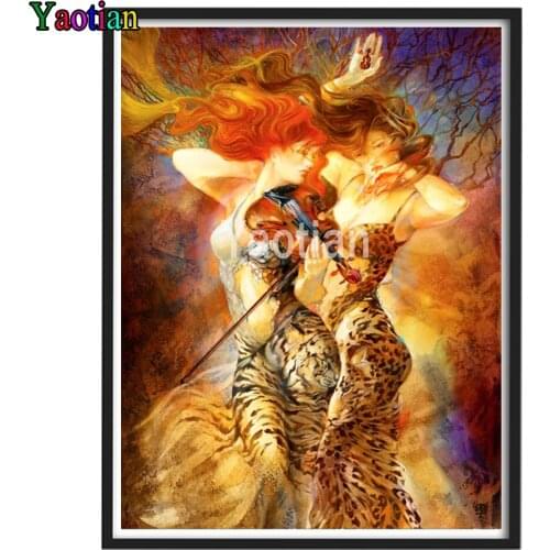 2021 New Gift Diamond Embroidery Dancing Women Cross Stitch Kits Full Drilling Square Round Diamond Painting Mosaic Wall Art