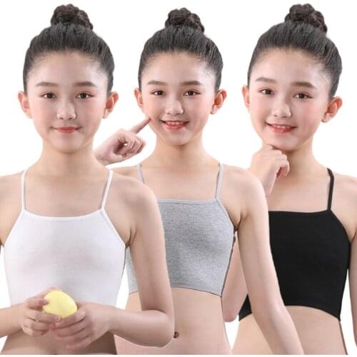L21F Teen Kids Girls Bra Underwear Lingerie Undies Undercloth Sling Tube Top Vest Cotton Bra