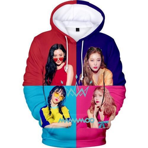 Latest MAMAMOO fashion cute 3d hoodies pullover men women Hoodie hoody casual Long Sleeve sport 3D Hooded Sweatshirt clothes top