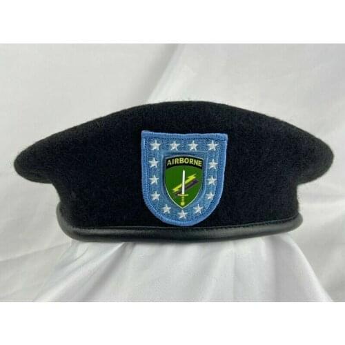 Us Army Infantry Regiment Wool BLACK Beret Airborne Command Division Military Hat Military
