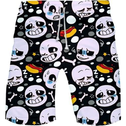 Undertale Sans 3D Board Shorts Kids Trunks Summer Quick Dry Beach boys Swiming Shorts Mens Casual Short Pants Beach clothes