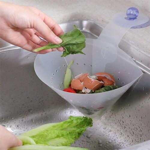 Foldable Kitchen Sink Strainer Self-Standing Sink Filter Food Vegetable Sink Stopper Drain Filter Kitchen Anti-Blocking Gadgets