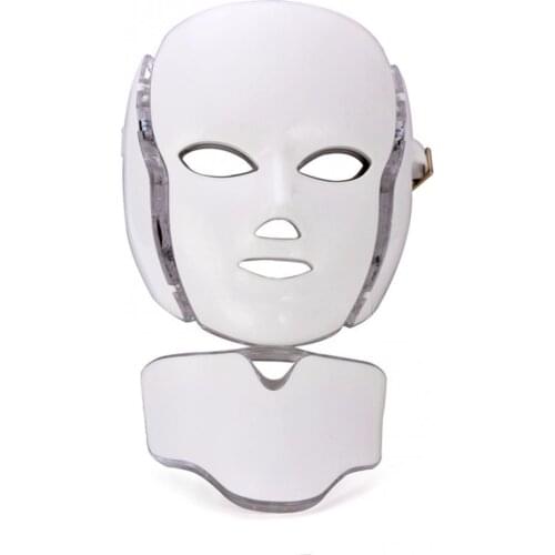 LED Facial Маска 7Colors with Neck Light Therapy Skin Rejuvenation Beauty Skin Care Whitening Skin Shrink Pores Device Home Spa