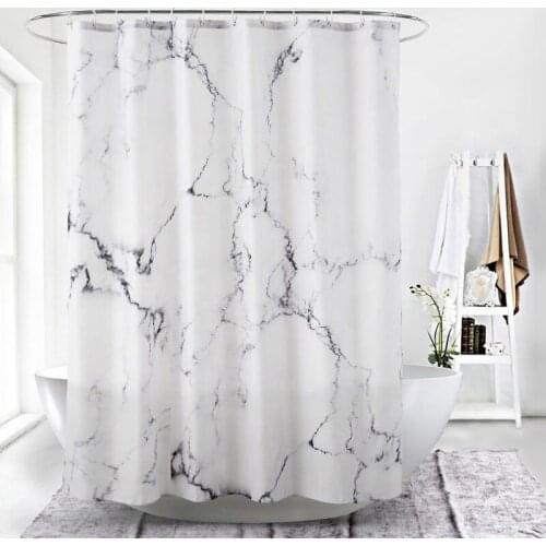 180*200cm Shower Curtain for Bathroom Bathroom Shower Curtain Marble Pattern Blind Curtain Bath Home Decoration Waterproof