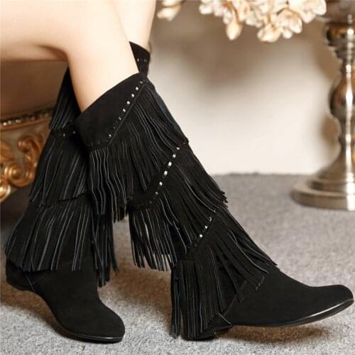 Thigh High Oxfords Shoes Women Genuine Leather High Heel Knee High Motorcycle Boots Female Winter Warm Round Toe Casual Shoes