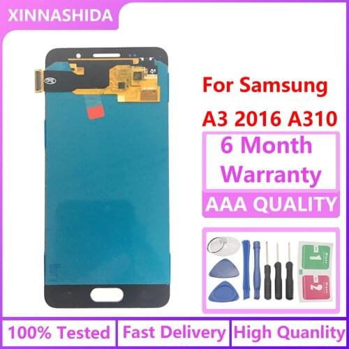 SUPER AMOLED 4.7'' LCD For SAMSUNG Galaxy A3 2016 A310 A310F A3100 LCD Display Touch Screen Digitizer Assembly