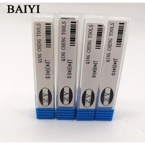 1pcs carbide Tungsten Steel End mills HRC45 4F 5mm 6mm 8mm endmills Milling Cutter CNC tool