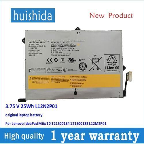 3,75 V 25Wh L12N2P01 original laptop battery for Lenovo IdeaPad Miix 10 L12M2P01 121500184 6700mAh serie