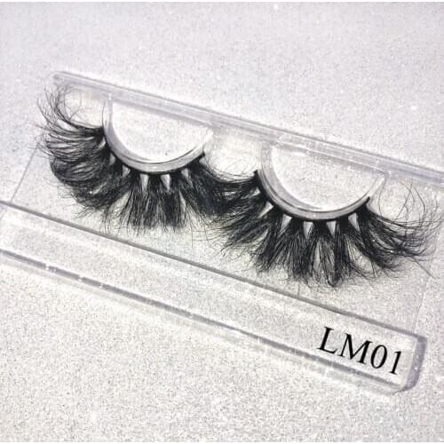 3D Mink 28mm Lashes Only With Tray Fluffy Thick Cross Dramatic Eyelashes Eye Lash Reusable Wispy Eyelash Extension