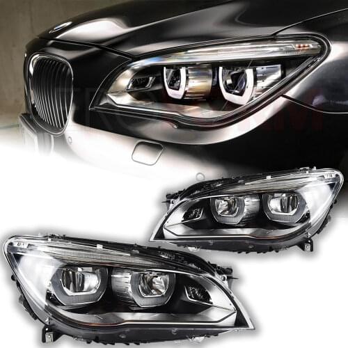 AKD Car Styling for F02 Headlights 2009-2014 740i 730i 735i LED Headlight DRL Projector Lens Original LED Auto Accessories
