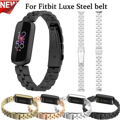 For Fitbit Luxe Smart Watch Accessory Fashion Metal Stainless Steel Replacement Watch Band Wristbands Bracelet For Fitbit Luxe